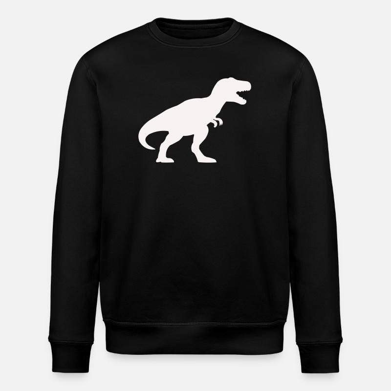 Dino Silhouette Tyrannosaurus Rex - Stanley/Stella ROLLER Unisex Organic Sweatshirt - black