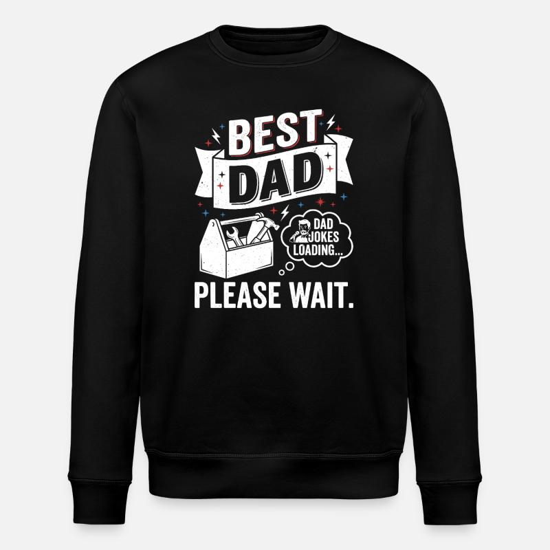 Bester Papa: Dad-Jokes laden - Stanley/Stella Unisex Bio-Sweatshirt ROLLER - Schwarz