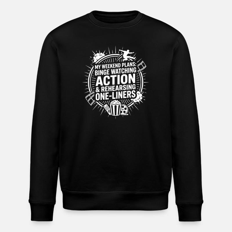Weekend: Action & One-Liners - Stanley/Stella ROLLER Unisex Organic Sweatshirt - black
