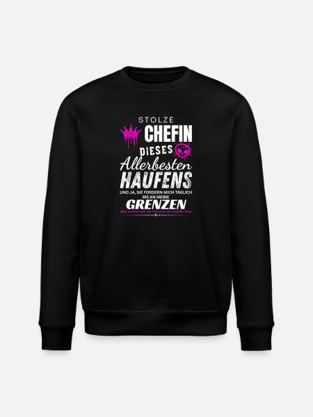Stolze Chefin allerbester Haufen Chefin Geschenke - Stanley/Stella ROLLER Unisex Organic Sweatshirt - black