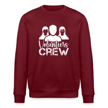 Volunteer Gifts Crew Volunteer - Stanley/Stella ROLLER Unisex Organic Sweatshirt - burgundy - Front - Nik (191cm)