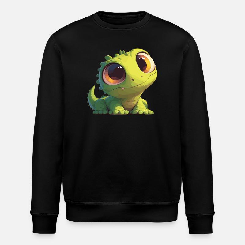 Eidechsen Eidechse - Stanley/Stella Unisex Bio-Sweatshirt ROLLER - Schwarz