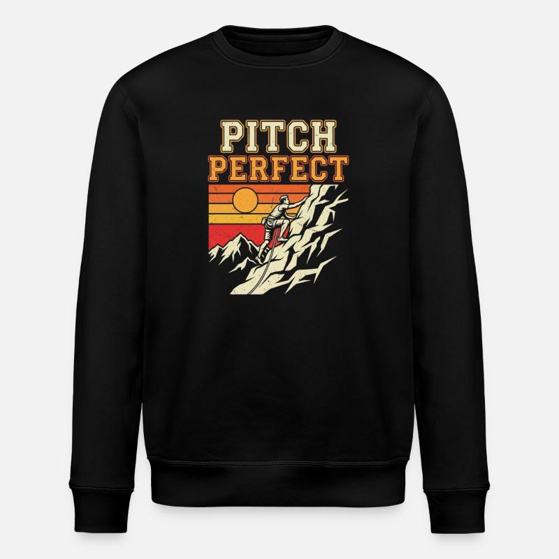 Pitch Perfect Climbing Alpine Sunset - Ekologisk sweatshirt ROLLER unisex från Stanley/Stella - svart