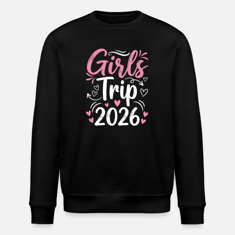 Mädelstrip 2026 Pink Design - Stanley/Stella Unisex Bio-Sweatshirt ROLLER - Schwarz