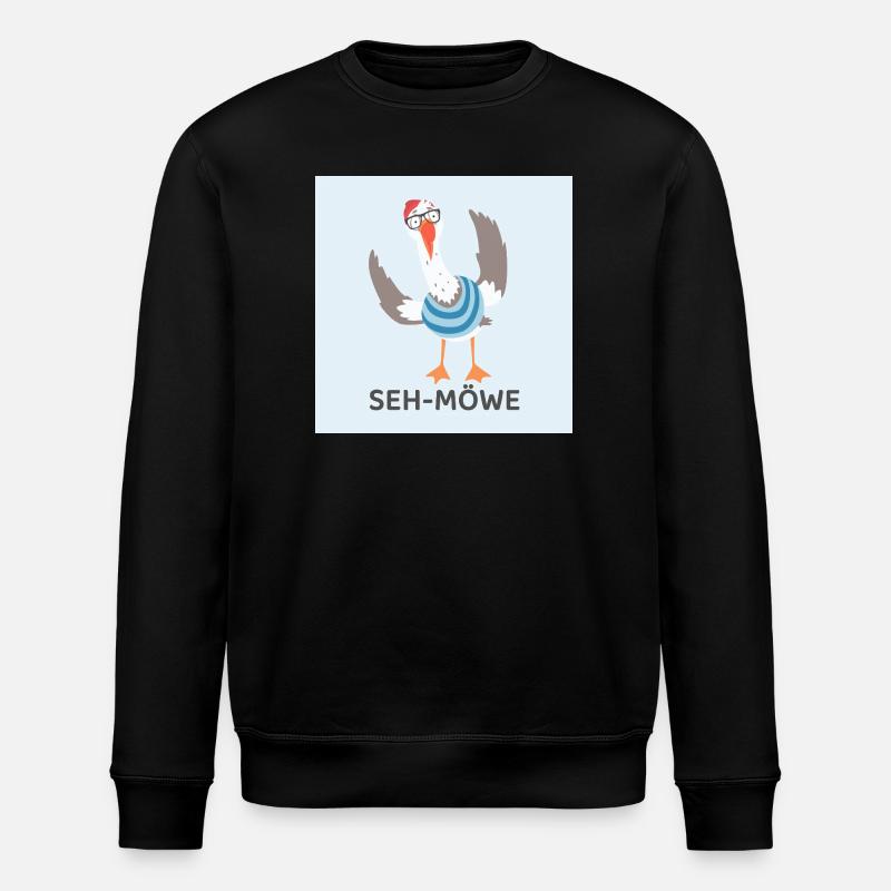 SEH-MÖWE – Mouette drôle - Sweat bio ROLLER Stanley/Stella Unisexe - noir