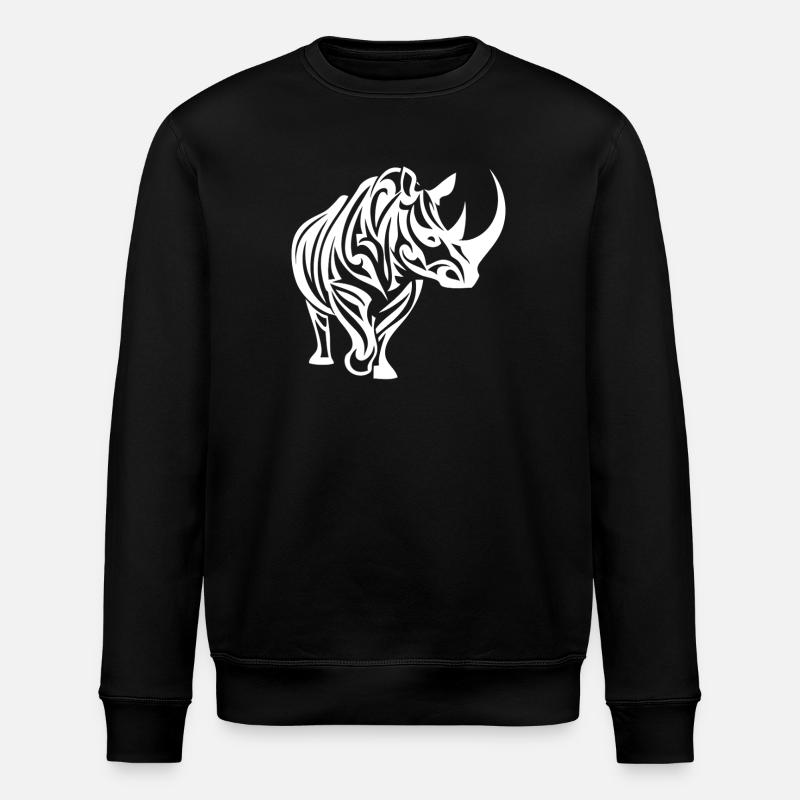 Zebra Linienkunst Tribal - Stanley/Stella Unisex Bio-Sweatshirt ROLLER - Schwarz