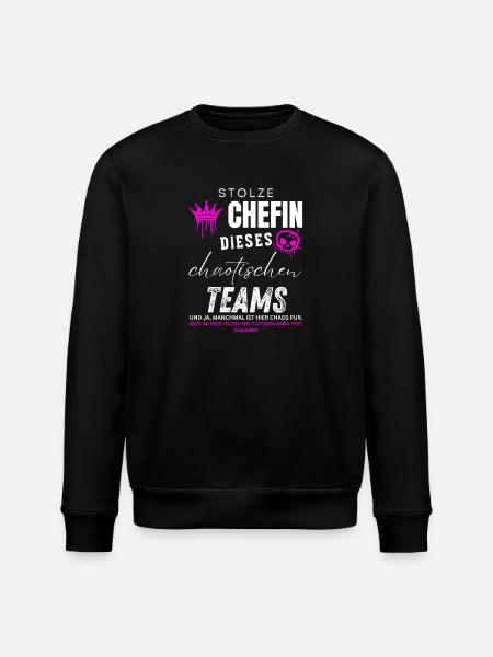 Stolze Chefin chaotisches Team Chefin Geschenke - Sweat bio ROLLER Stanley/Stella Unisexe - noir
