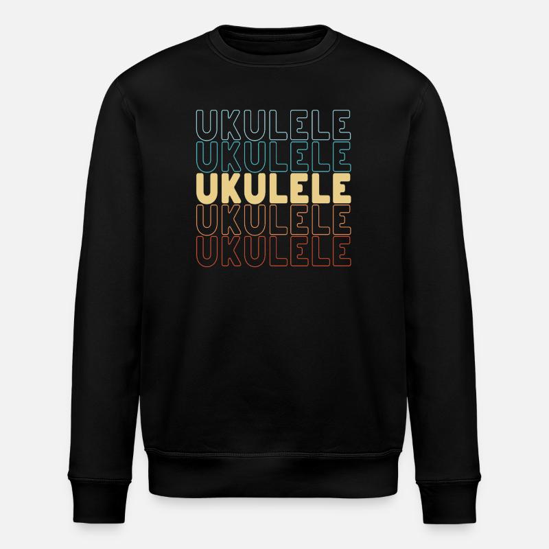 Ukulele typography - Stanley/Stella Unisex Bio-Sweatshirt ROLLER - Schwarz