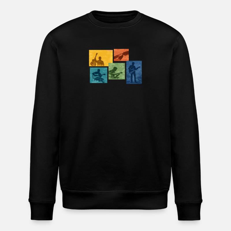 Gitarrengrunge Farbblöcke - Stanley/Stella Unisex Bio-Sweatshirt ROLLER - Schwarz