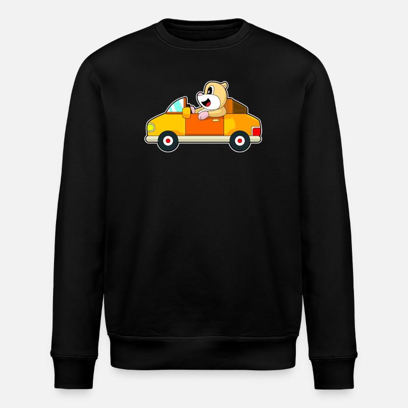 Hamster Car - Stanley/Stella ROLLER Unisex Organic Sweatshirt - black