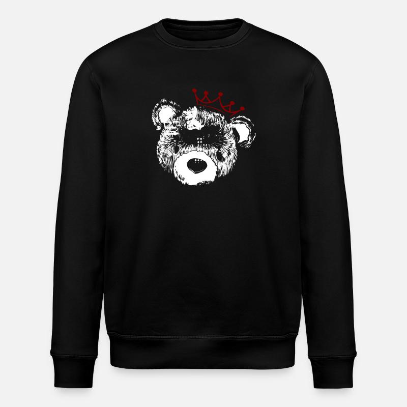 King Bear - Stanley/Stella Unisex Bio-Sweatshirt ROLLER - Schwarz
