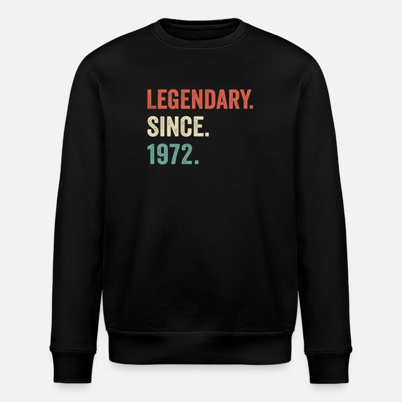 legendary since 1972 - Stanley/Stella ROLLER Unisex Organic Sweatshirt - black