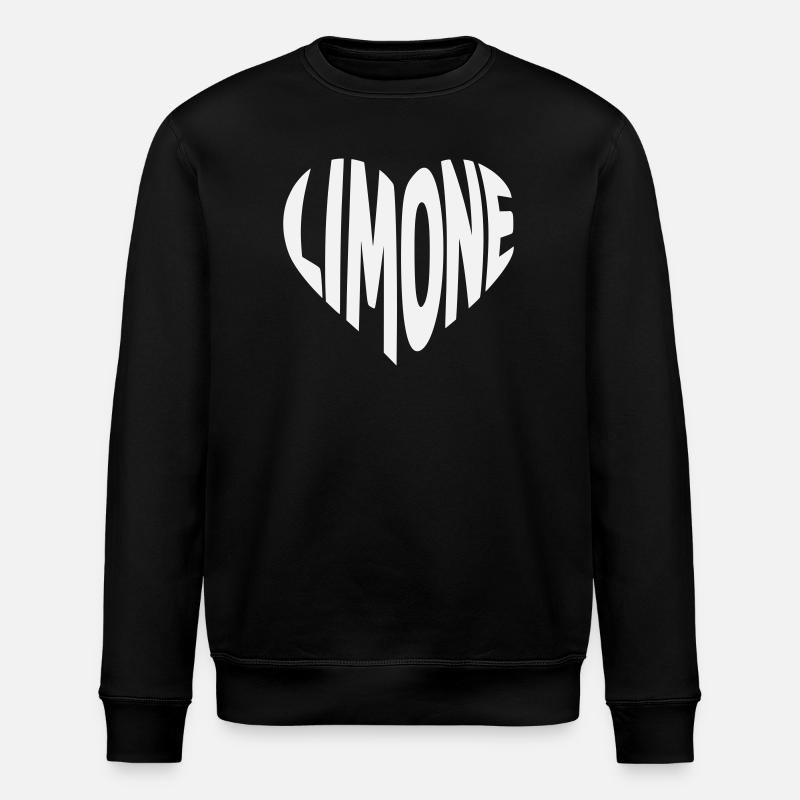 Limone Herz Design - Stanley/Stella Unisex Bio-Sweatshirt ROLLER - Schwarz