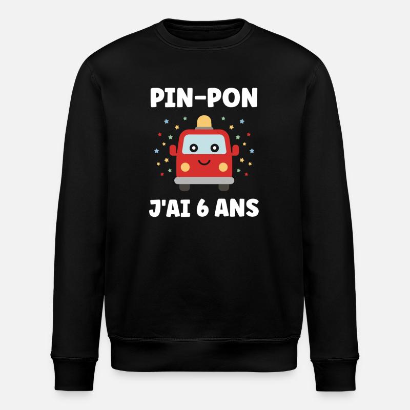 6 Jahre - Stanley/Stella Unisex Bio-Sweatshirt ROLLER - Schwarz