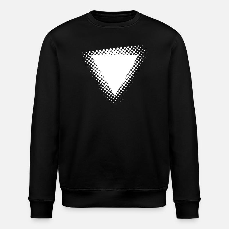 Halftone Triangle Burst - Stanley/Stella ROLLER Unisex Organic Sweatshirt - black