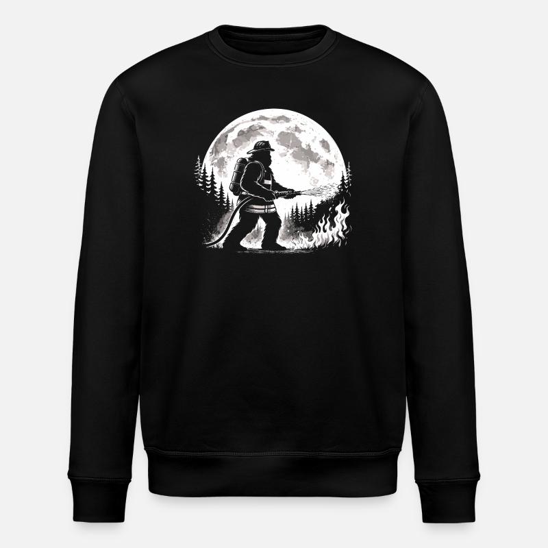 Pompier Bigfoot - Sweat bio ROLLER Stanley/Stella Unisexe - noir