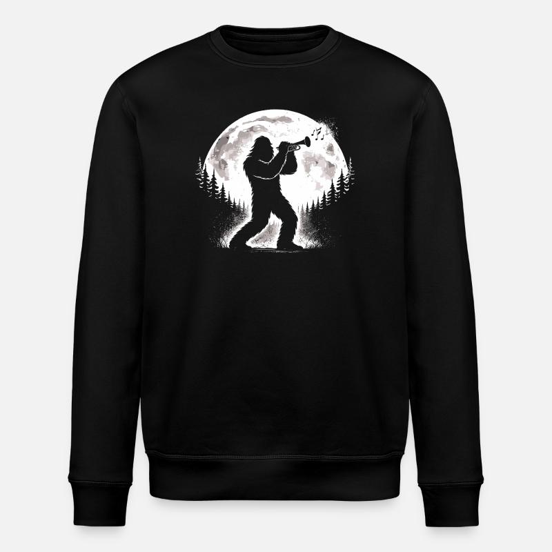 Bigfoot joue de la trompette - Sweat bio ROLLER Stanley/Stella Unisexe - noir