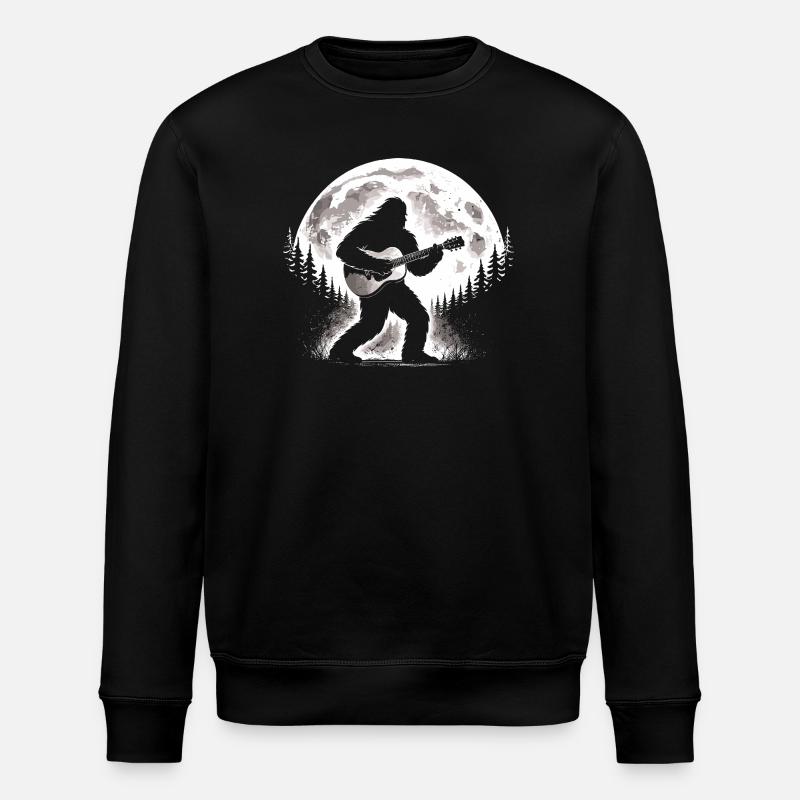 Bigfoot Gitarrist - Stanley/Stella Unisex Bio-Sweatshirt ROLLER - Schwarz