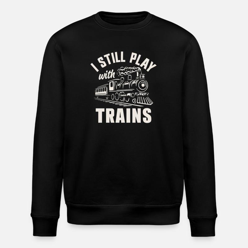 Zugführer der Dampflokomotivenbahn - Stanley/Stella Unisex Bio-Sweatshirt ROLLER - Schwarz