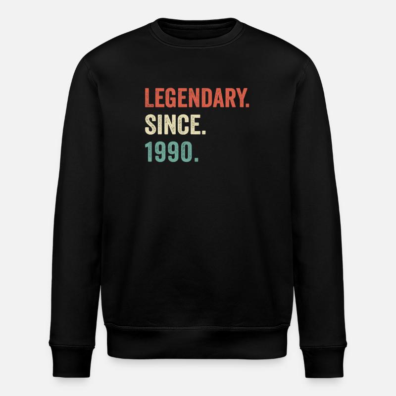 legendary since 1990 - Stanley/Stella ROLLER Unisex Organic Sweatshirt - black