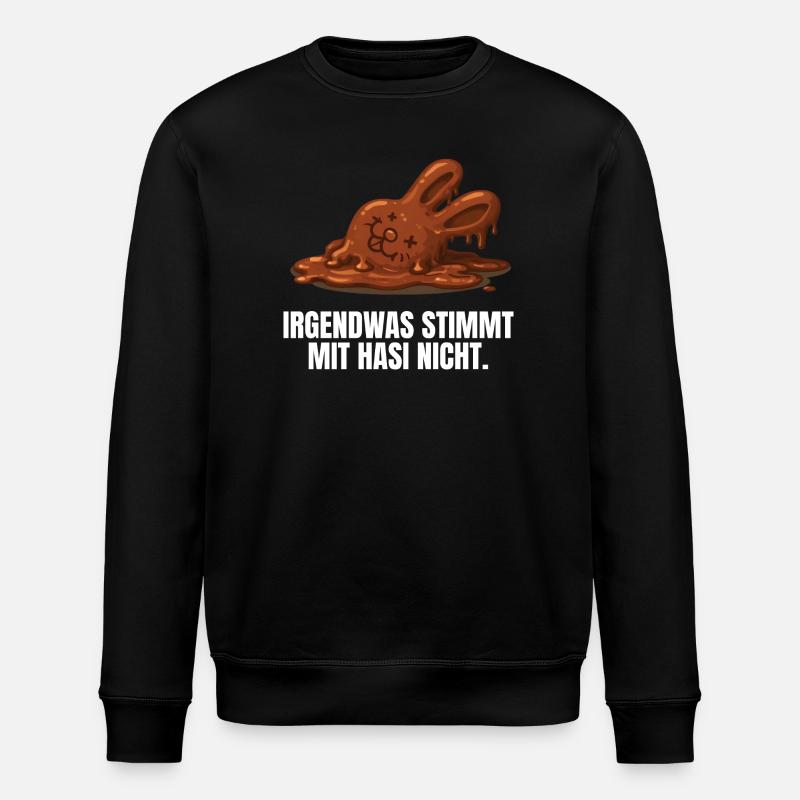 Hasi Ostern Schokohase lustig - Stanley/Stella Unisex Bio-Sweatshirt ROLLER - Schwarz
