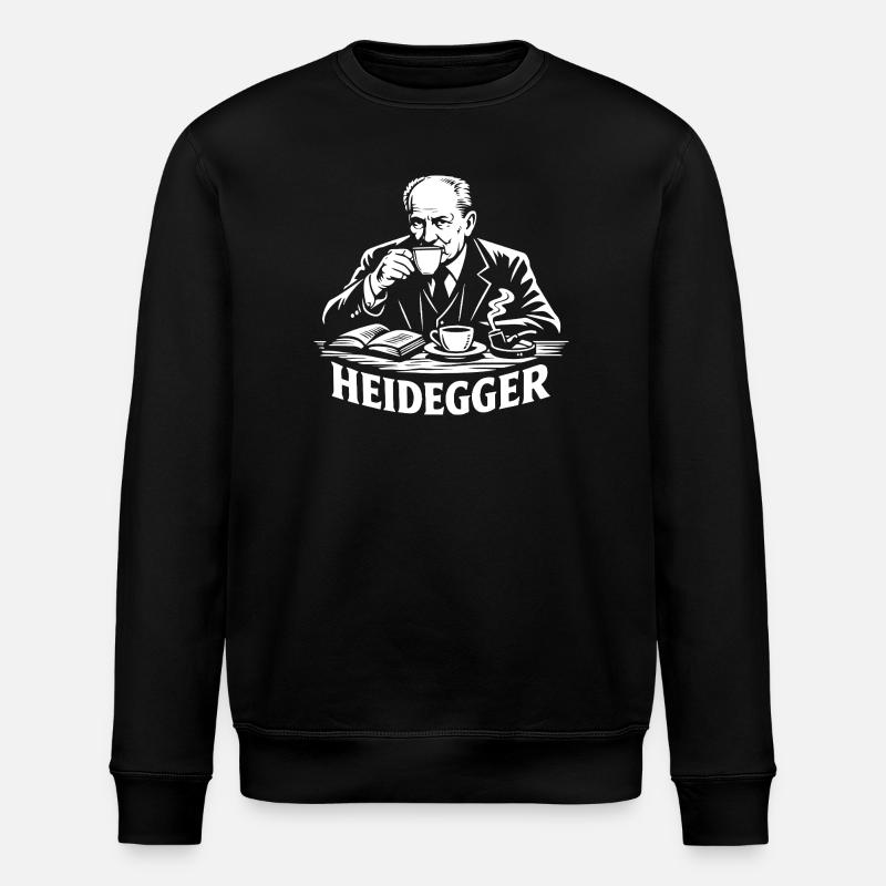 Heidegger Brew Tee - Stanley/Stella ROLLER Unisex Organic Sweatshirt - black