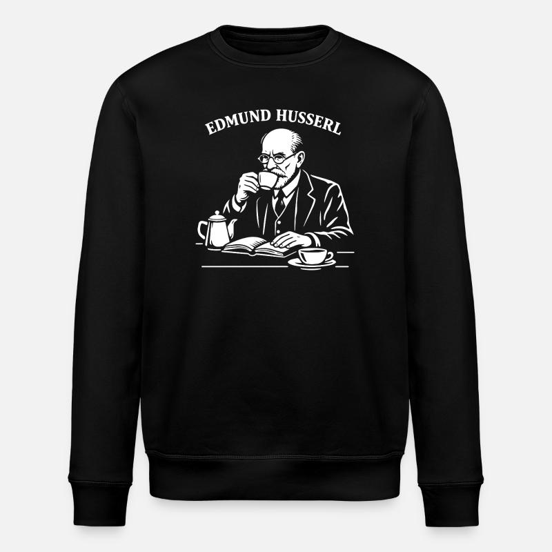 Husserl Coffee Study - Stanley/Stella ROLLER Unisex Organic Sweatshirt - black