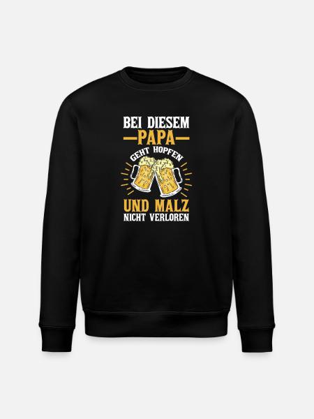 Beer Father Father's Day Dad - Stanley/Stella ROLLER Unisex Organic Sweatshirt - black