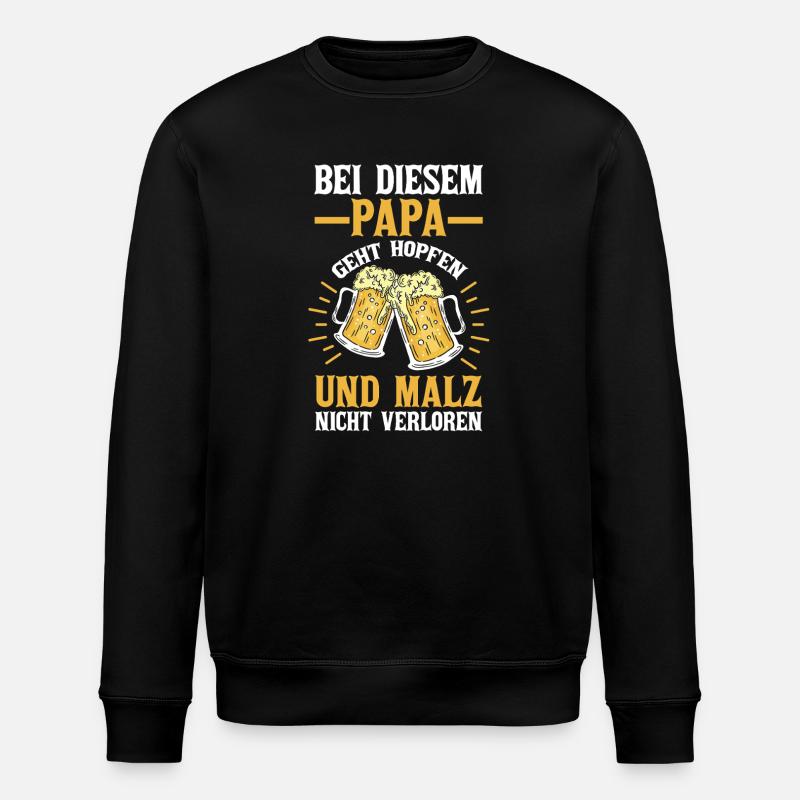 Beer Father Father's Day Dad - Stanley/Stella ROLLER Unisex Organic Sweatshirt - black