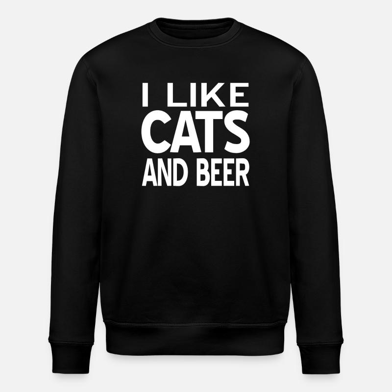 feline - Stanley/Stella ROLLER Unisex Organic Sweatshirt - black