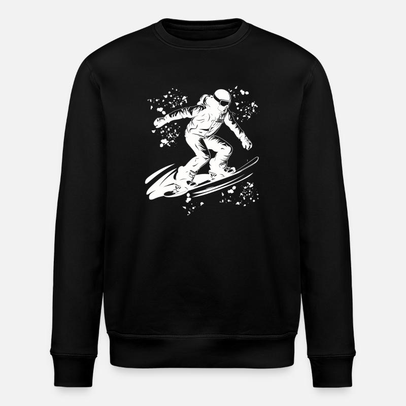 Snowboarder Snowboarding Snowboard - Stanley/Stella ROLLER Unisex Organic Sweatshirt - black