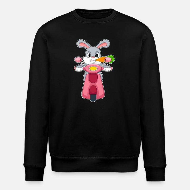 Scooter Lapin - Sweat bio ROLLER Stanley/Stella Unisexe - noir