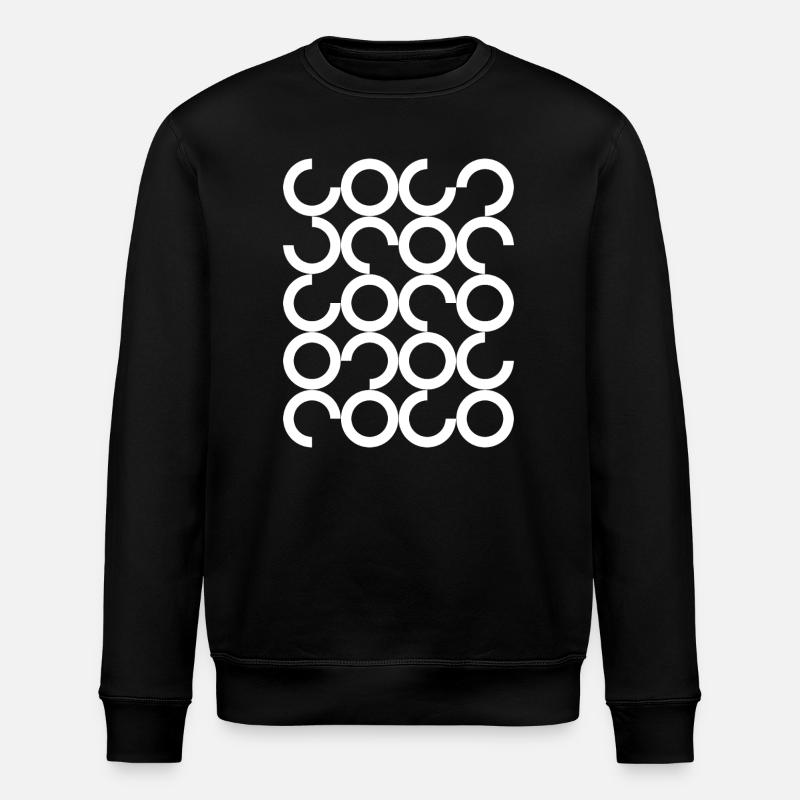 Motif de chaîne circulaire imbriquée - Sweat bio ROLLER Stanley/Stella Unisexe - noir