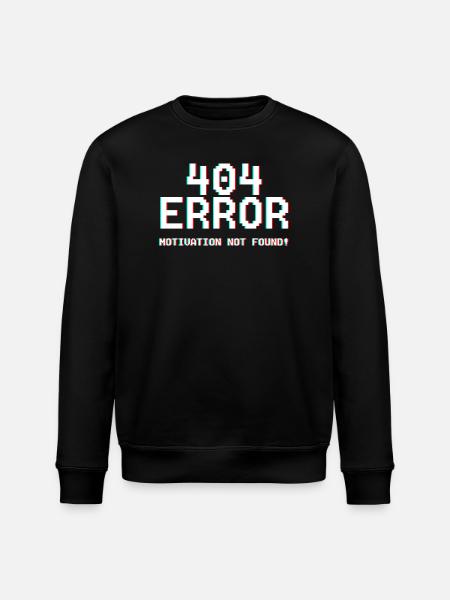 404 Fehler Motiv Glitch-Design - Stanley/Stella Unisex Bio-Sweatshirt ROLLER - Schwarz