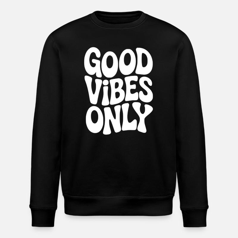 Vibing Typographie en blanc - Sweat bio ROLLER Stanley/Stella Unisexe - noir