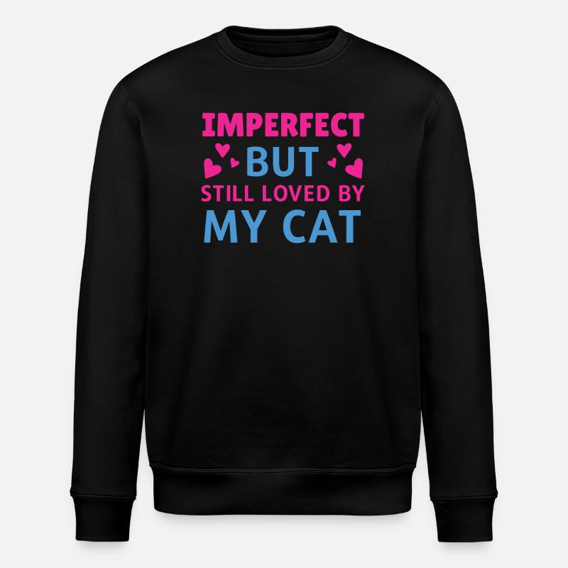 Imperfect loved by cat - Stanley/Stella Unisex Bio-Sweatshirt ROLLER - Schwarz
