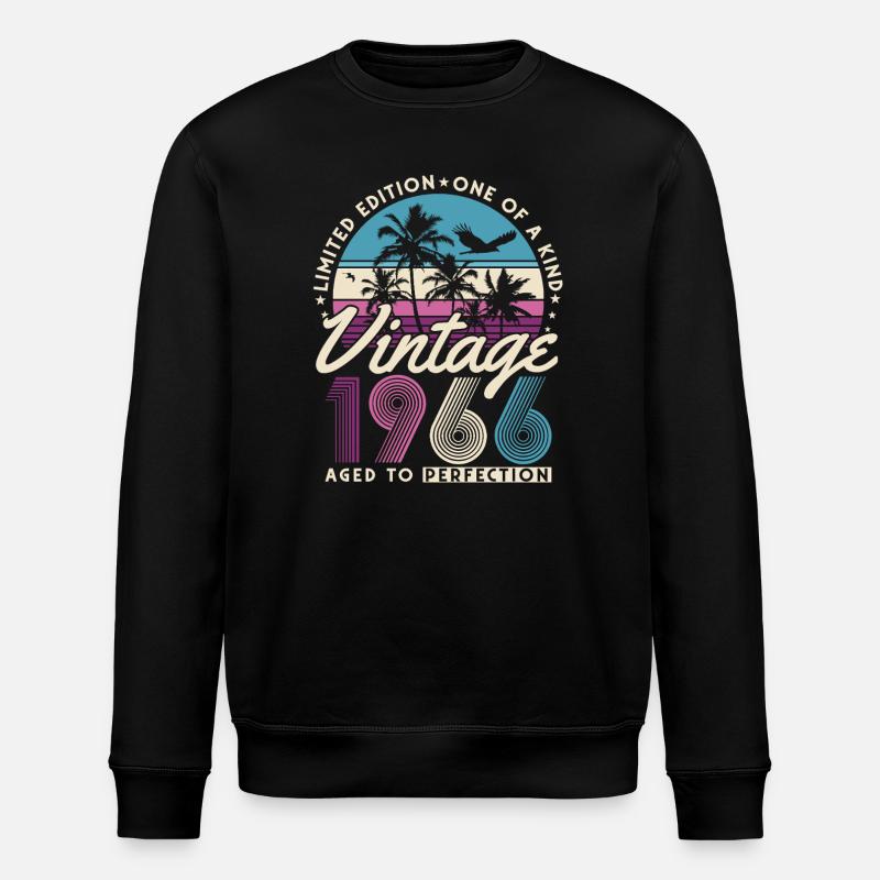 Vintage, 1966, Vintage Retro, Cadeau d’anniversaire - Sweat bio ROLLER Stanley/Stella Unisexe - noir