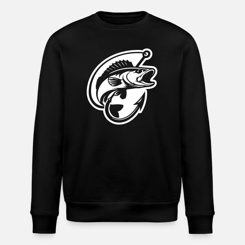 Hecht Angeln Logo - Stanley/Stella Unisex Bio-Sweatshirt ROLLER - Schwarz