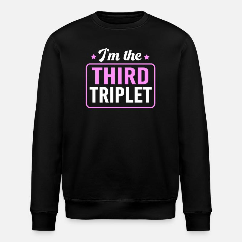 triplet - Stanley/Stella ROLLER Unisex Organic Sweatshirt - black