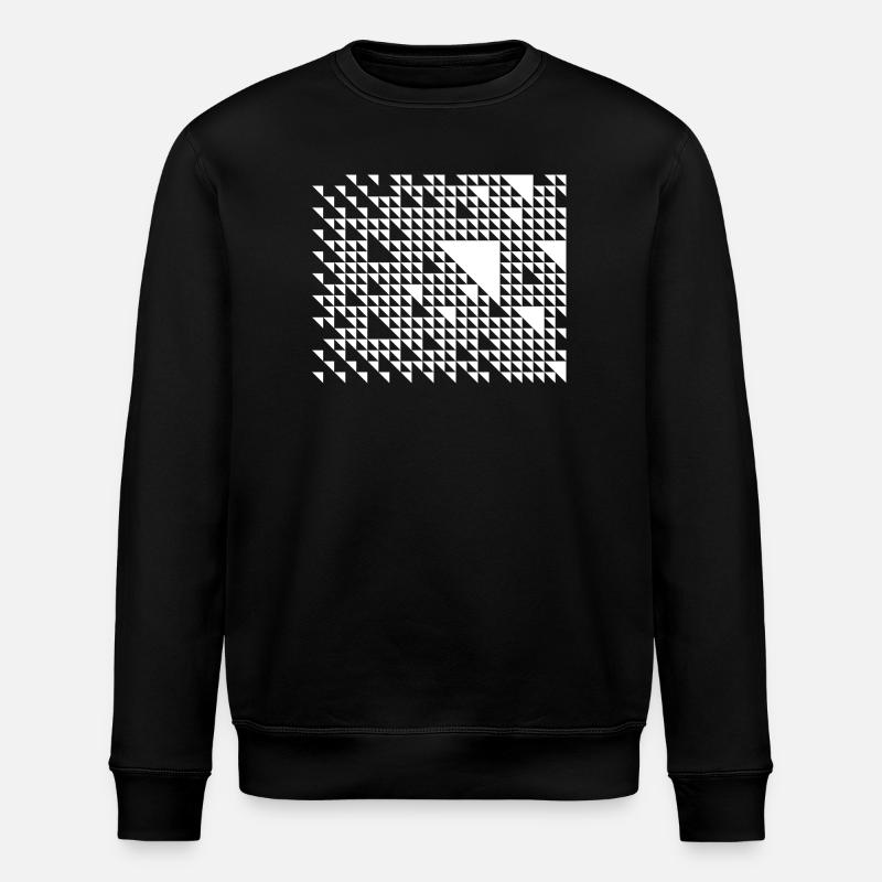 Triangular Mosaic Grid - Stanley/Stella ROLLER Unisex Organic Sweatshirt - black