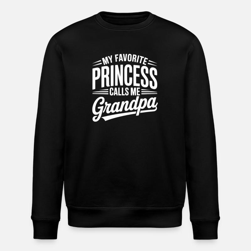 Ma princesse préférée m’appelle grand-père - Sweat bio ROLLER Stanley/Stella Unisexe - noir