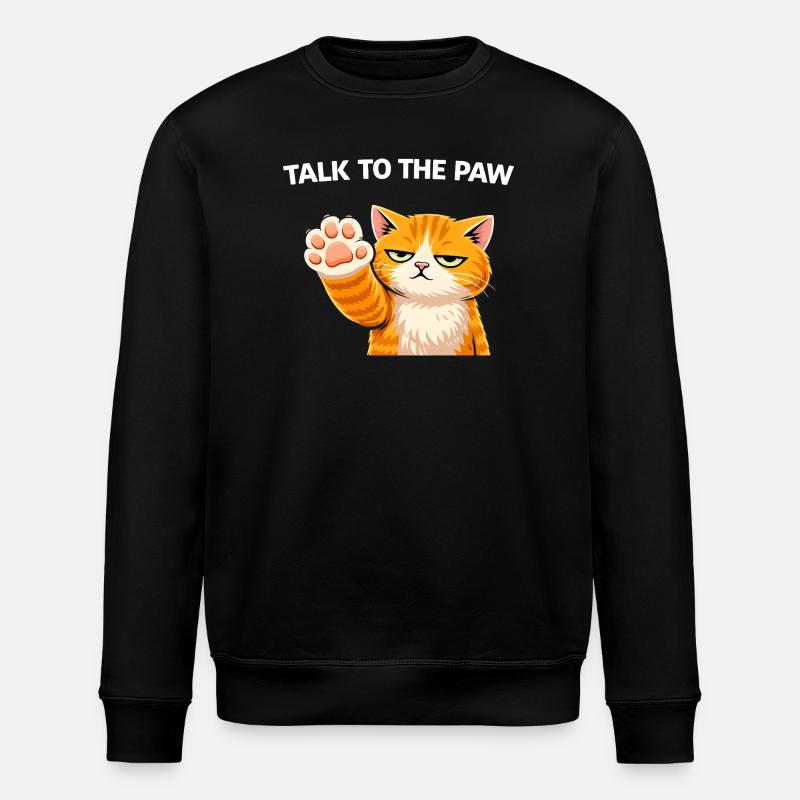 Parler au chat patte - Sweat bio ROLLER Stanley/Stella Unisexe - noir