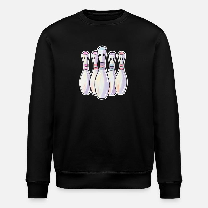 Bowling Pins Comic Look - Stanley/Stella ROLLER Unisex Organic Sweatshirt - black