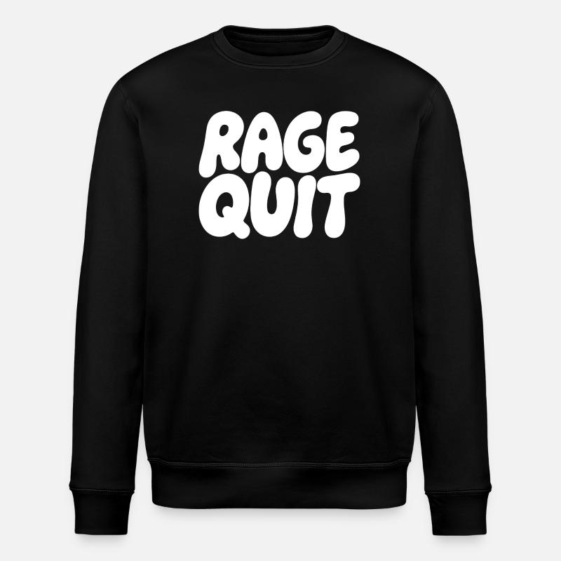 Rage Quit Bubble Schrift - Stanley/Stella Unisex Bio-Sweatshirt ROLLER - Schwarz
