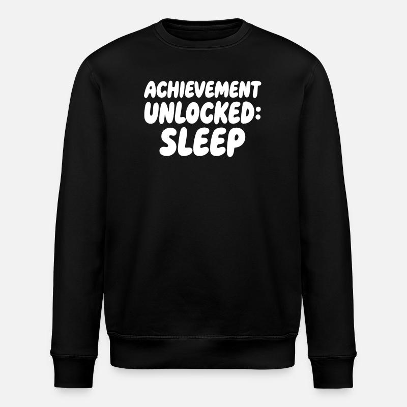 Sleep Unlocked Gaming Meme - Stanley/Stella ROLLER Unisex Organic Sweatshirt - black