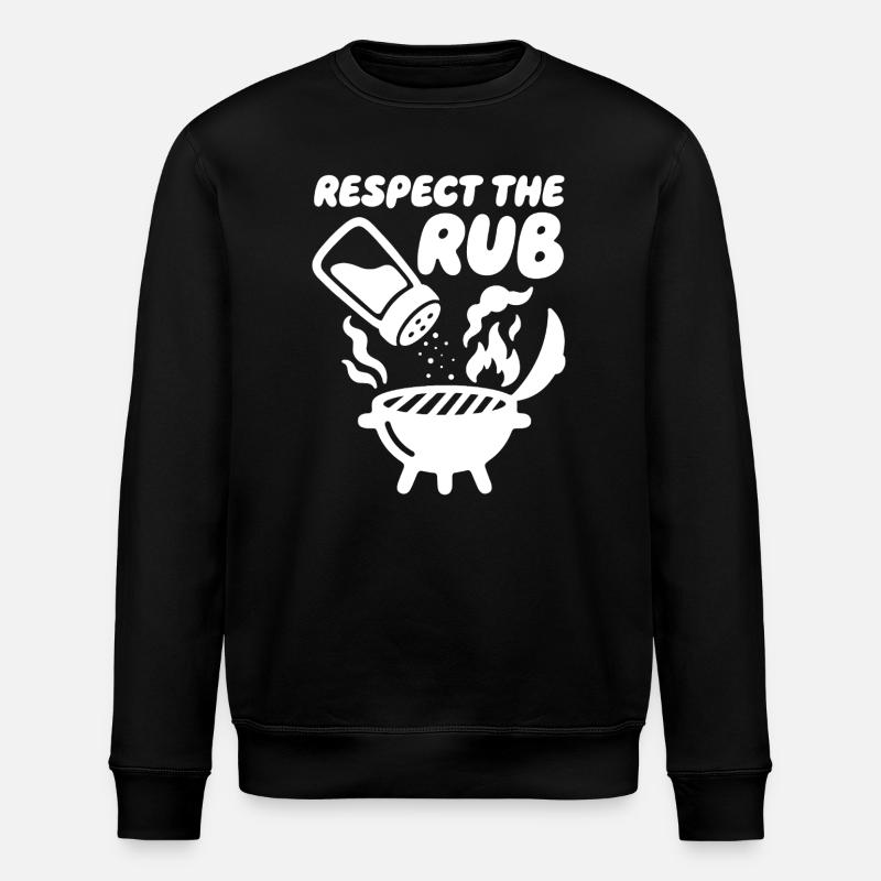 Respectez le barbecue Rub - Sweat bio ROLLER Stanley/Stella Unisexe - noir