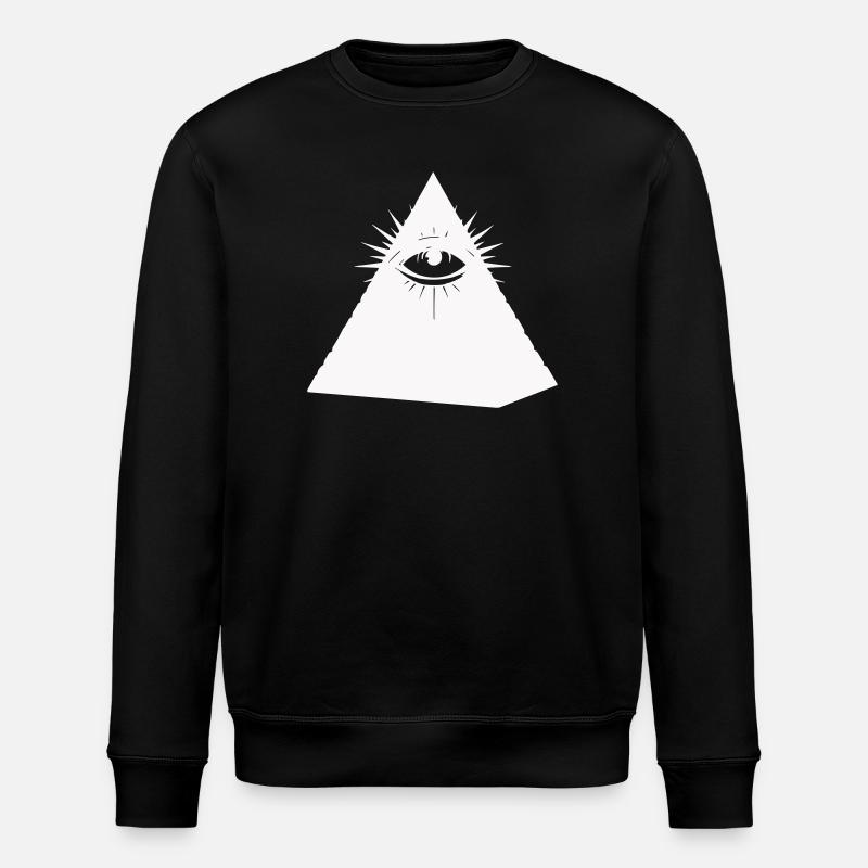 Symbole de l’œil pyramidal Illuminati - Sweat bio ROLLER Stanley/Stella Unisexe - noir