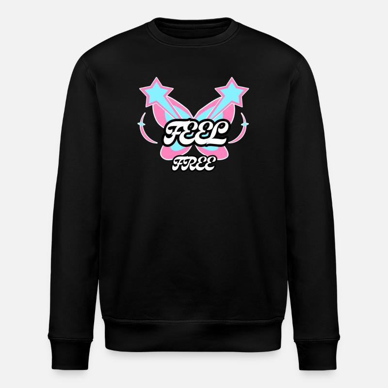 Sentez-vous libre : Emblème Papillon - Sweat bio ROLLER Stanley/Stella Unisexe - noir