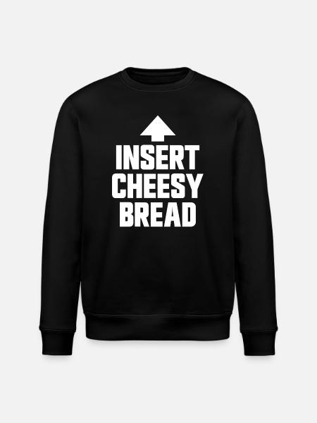 Cheese bread (favorite food) - Stanley/Stella ROLLER Unisex Organic Sweatshirt - black