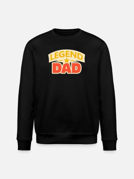 Legend dad – Funny Father Design - Stanley/Stella ROLLER Unisex Organic Sweatshirt - black